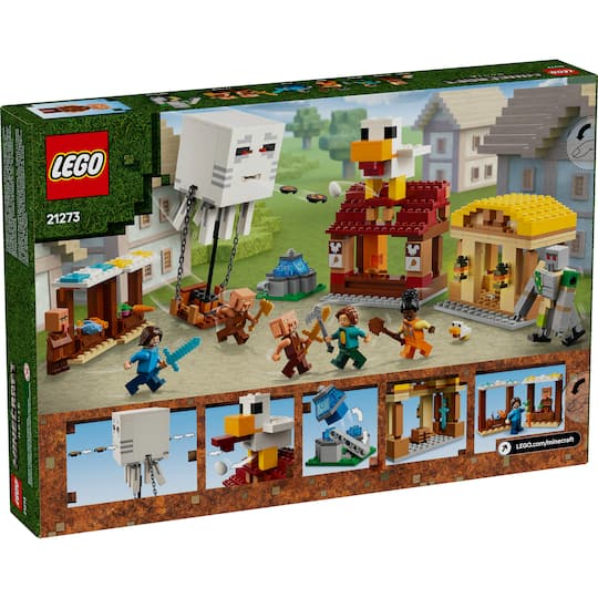 LEGO® Minecraft® The Ghast Balloon Village Attack, Gamer Gift Toy for Kids 21273